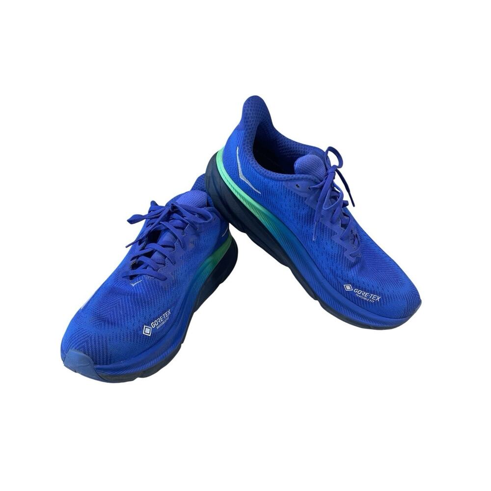 HOKA Clifton 9 GTX Men’s Size 12.5-D Dazzling Blue Gore-Tex Running Shoes EUC!
